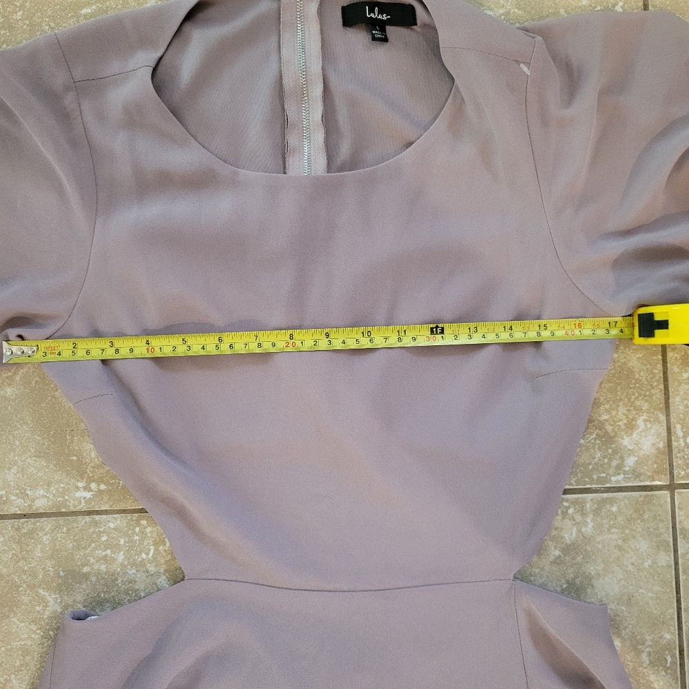 Lulus Women Garden Bliss Dusty Lavender Bridesmaid Cutout Maxi Dress. Size L - Picture 11 of 13